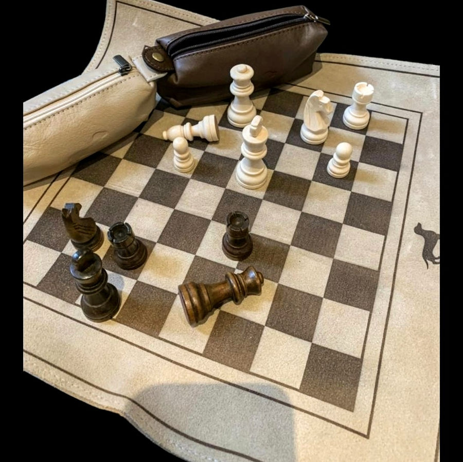 Juego Ajedrez en cuero Kitz