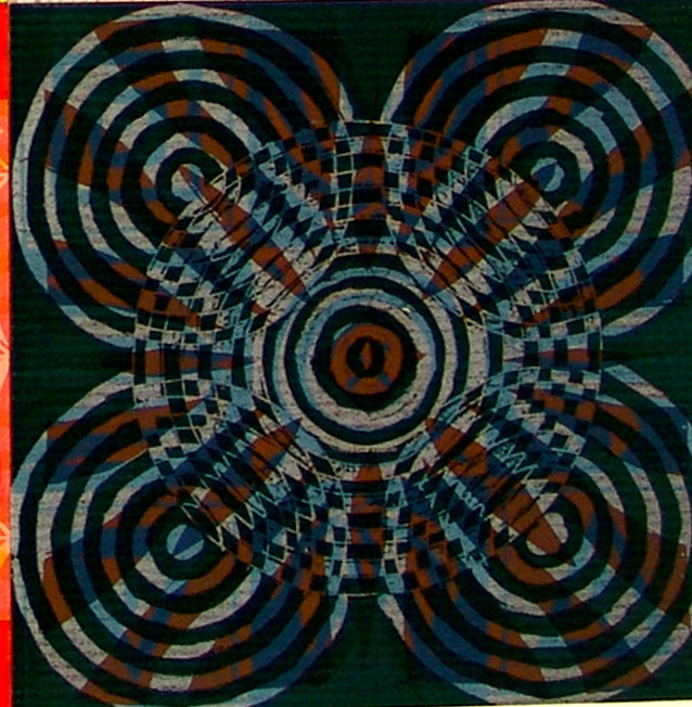 Xilografía Mandala Azul Oscuro - Gustavo Vejarano