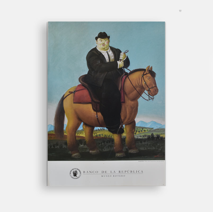 Afiche Hombre a Caballo - Fernando Botero