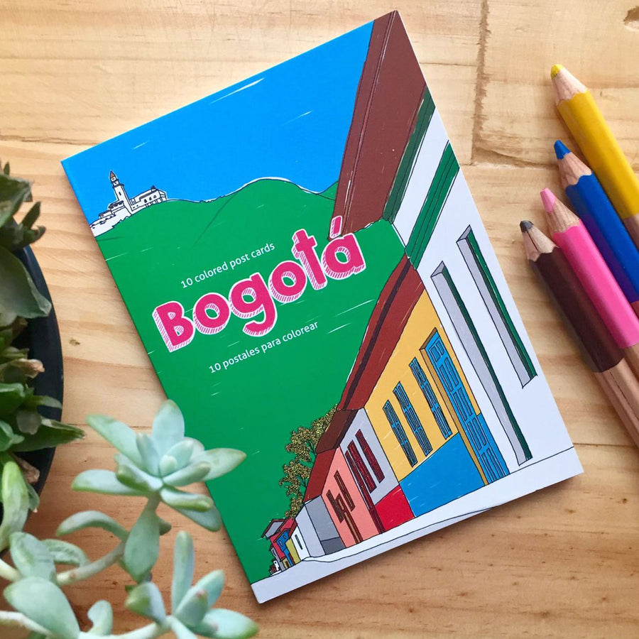 Postales para colorear Bogotá