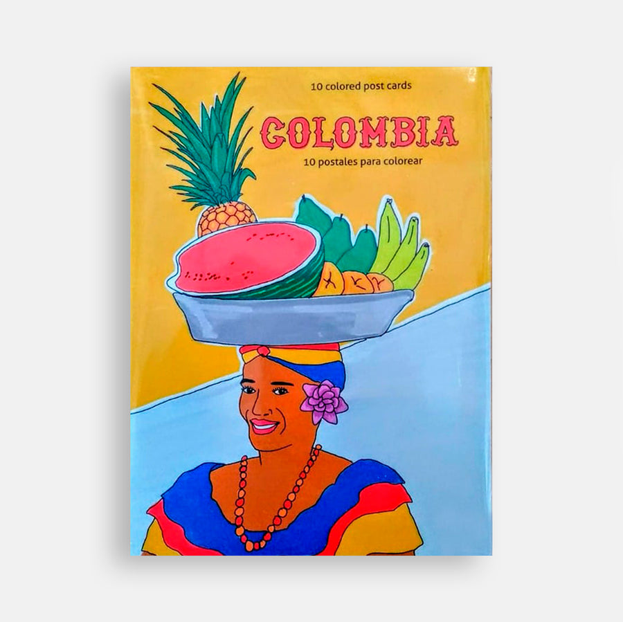 Postales para colorear Colombia