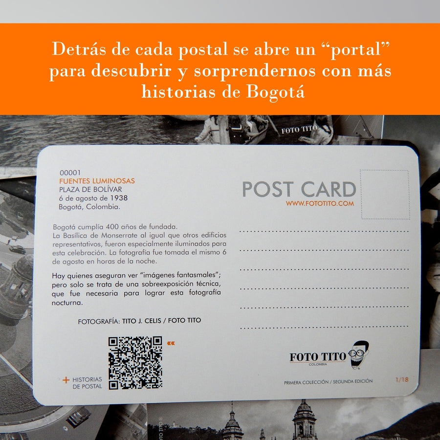 Paquete x18 postales Bogotá