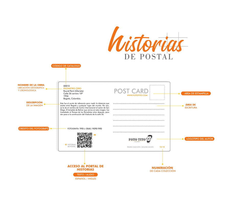 Paquete x18 postales Bogotá