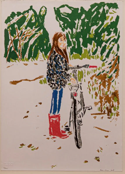 Serigrafía Helena y la bicicleta (2)