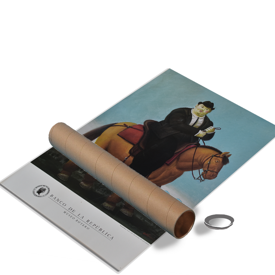 Afiche Hombre a Caballo - Fernando Botero