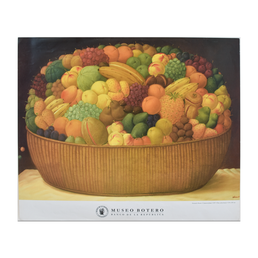 Afiche Canasta de Frutas - Fernando Botero